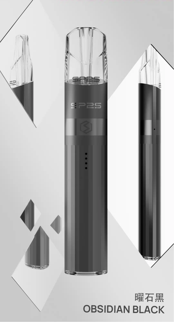 002C烟杆新颜色-曜石黑.jpg(1) SP2S鈦色主機:輕量便攜、高性能、雙檔可調的升級版電子煙主機