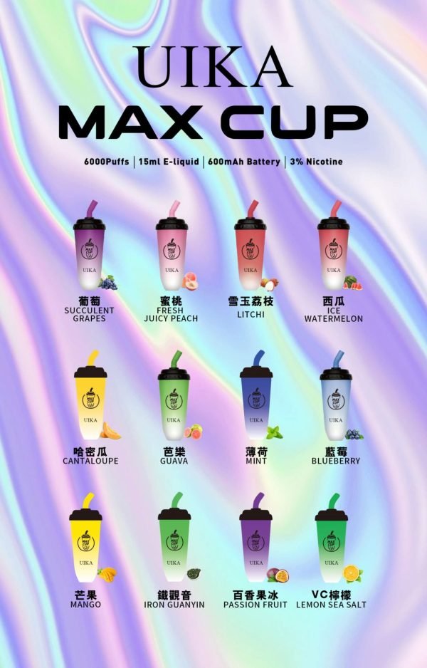 【UIKA 奶茶杯】一次性電子煙 - 6000口超大容量
