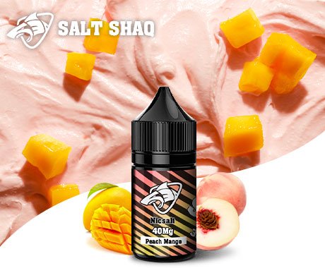 鯊克蜜桃芒果口味.jpg 【鯊克SALT SHAQ】原裝進口電子煙及電子菸煙油品牌,30ml 買五送一