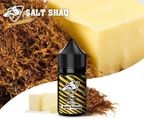 鯊克黃油煙草.jpg 【鯊克SALT SHAQ】原裝進口電子煙及電子菸煙油品牌,30ml 買五送一
