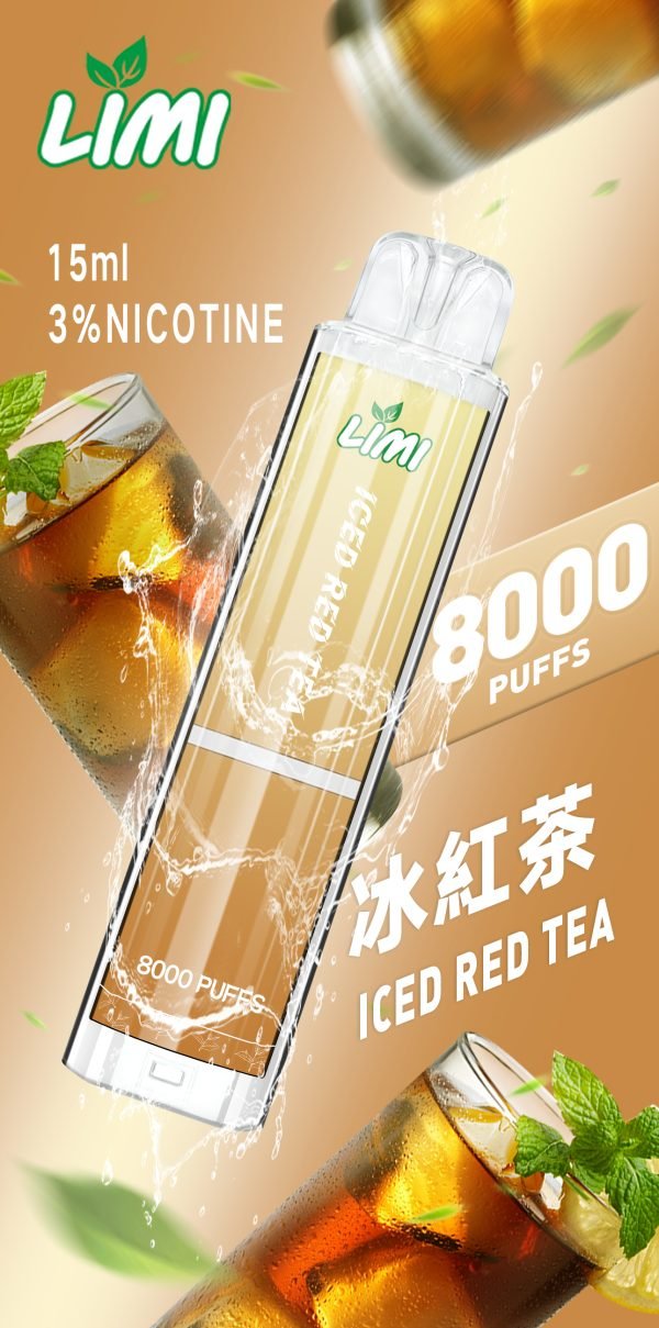 LIMI8000口大容量發光抛棄式電子煙/可充電 台灣現貨