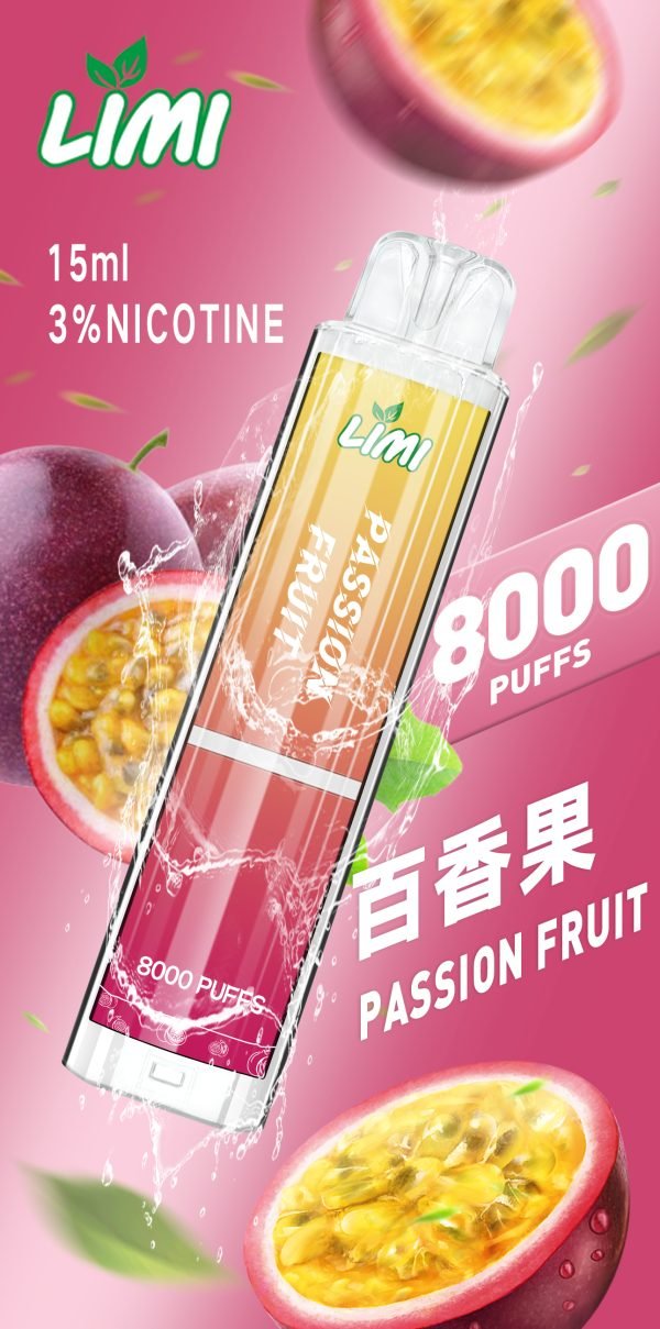 LIMI8000口大容量發光抛棄式電子煙/可充電 台灣現貨