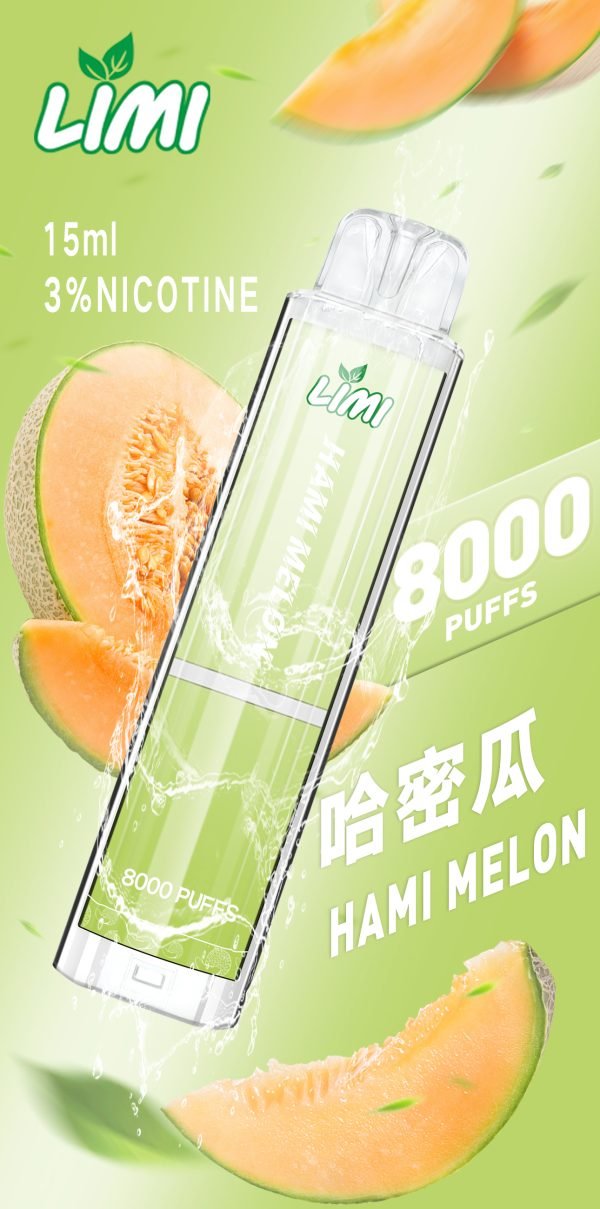 LIMI8000口大容量發光抛棄式電子煙/可充電 台灣現貨