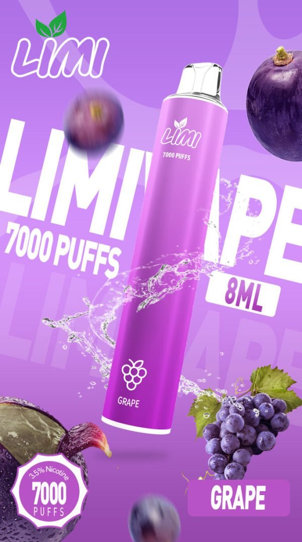 新品上市 LIMI 7000口抛棄式/一次性電子煙 現貨供應中